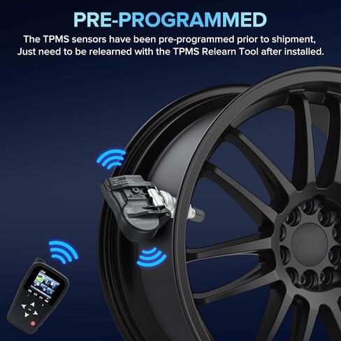 BDFHYK Programmed TPMS Sensor Compatible with Land Rover Evoque, Velar, Vogue, Grand Evoque, Discovery Sport, Defender, Jaguar E-Pace, F-Type, I-Pace, XE, XF, XJ - 433 MHz Tire Pressure Sensor in Kuwait