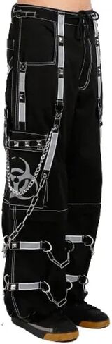 Men Gothic Bondage Reflective Men Street Walker Pant Alternative Punk Rock Emo Trouser Pant Shorts in Saudi Arabia