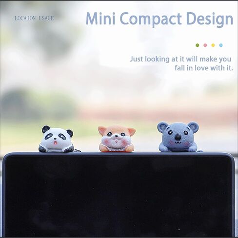 Computer Monitor Decor Figurines, Computer Monitor Decor, Car Dashboard Decorations 6 PCS Cute Critters (6PCS) in Saudi Arabia