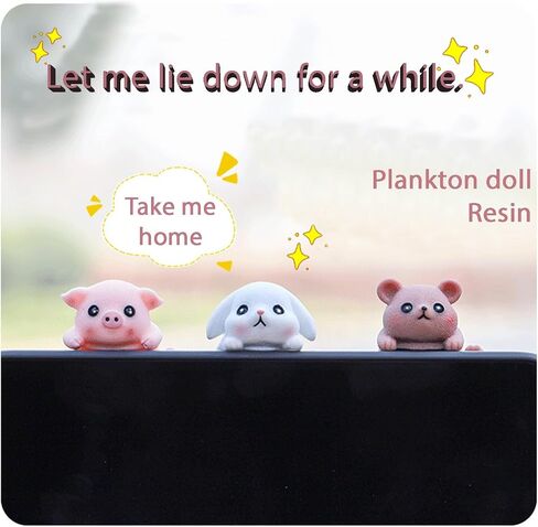 Computer Monitor Decor Figurines, Computer Monitor Decor, Car Dashboard Decorations 6 PCS Cute Critters (6PCS) in Saudi Arabia