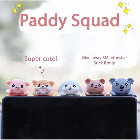 Computer Monitor Decor Figurines, Computer Monitor Decor, Car Dashboard Decorations 6 PCS Cute Critters (6PCS) in Saudi Arabia