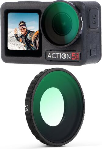 Walking Way ND Filter Set Compatible with DJI Osmo Action 5 Pro/Action 4-4 Pack (ND8/PL, ND16/PL, ND32/PL, ND64/PL),Neutral Density Filters HD Optical Glass/Multi-Coated in Kuwait