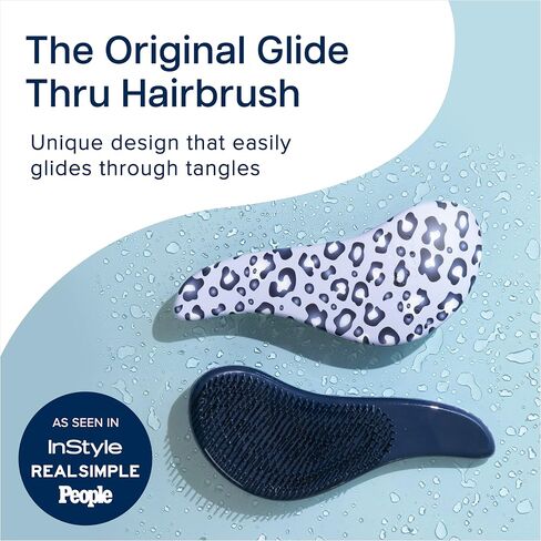 Crave Naturals Glide Thru Detangling Brush For Natural, Curly, Straight, Wet or Dry Hair - Gentle Detangler Styling Tool for Adults, Kids, Toddlers and Little Girls - 7.5 x 3 in, Turquoise in Saudi Arabia