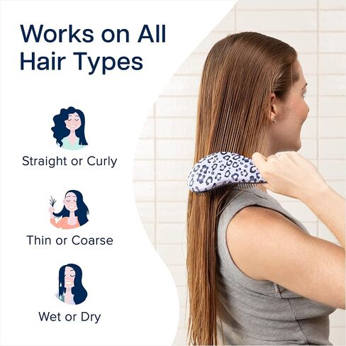 Crave Naturals Glide Thru Detangling Brush For Natural, Curly, Straight, Wet or Dry Hair - Gentle Detangler Styling Tool for Adults, Kids, Toddlers and Little Girls - 7.5 x 3 in, Turquoise in Saudi Arabia