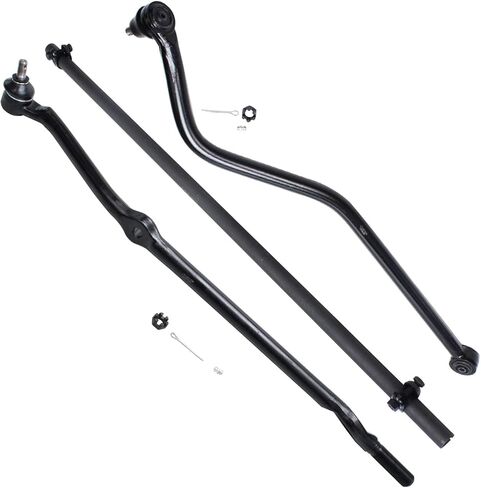 Detroit Axle - مجموعة التعليق 13PC الأمامية لـ 91-01 Jeep Cherokee Comanche ، مفاصل الكرة العلوية السفلى قضبان التعادل الداخلية الخارجية روابط شريط السحب. in Kuwait