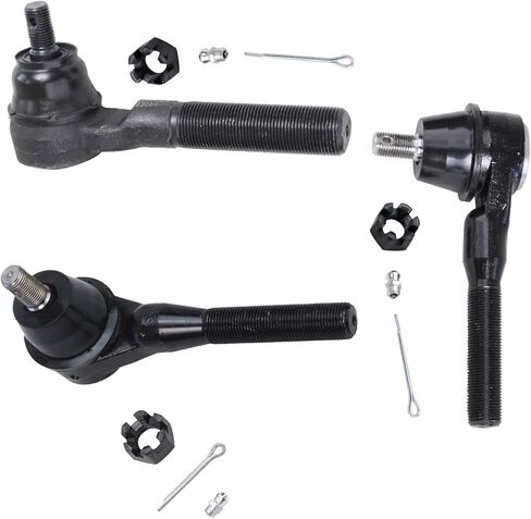 Detroit Axle - مجموعة التعليق 13PC الأمامية لـ 91-01 Jeep Cherokee Comanche ، مفاصل الكرة العلوية السفلى قضبان التعادل الداخلية الخارجية روابط شريط السحب. in Kuwait