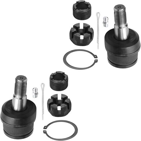 Detroit Axle - مجموعة التعليق 13PC الأمامية لـ 91-01 Jeep Cherokee Comanche ، مفاصل الكرة العلوية السفلى قضبان التعادل الداخلية الخارجية روابط شريط السحب. in Kuwait