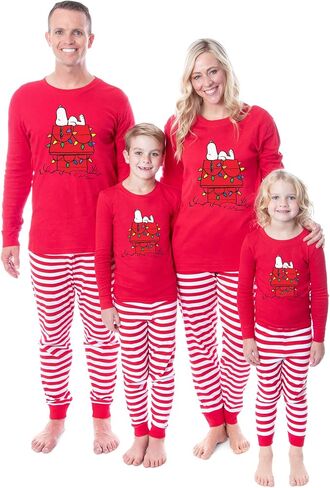 INTIMO Peanuts Doghouse Christmas Tight Fit Cotton Matching Family Pajama Set in Saudi Arabia