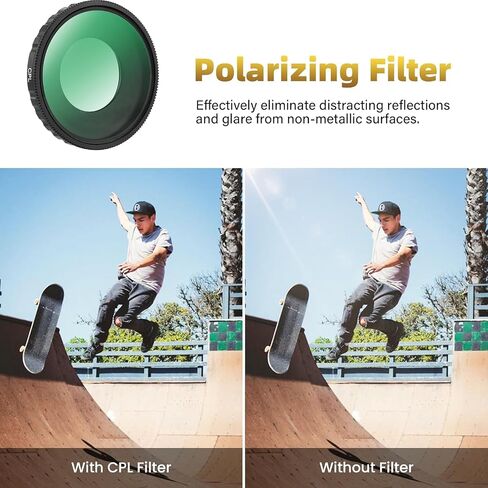 Walking Way ND Filter Set Compatible with DJI Osmo Action 5 Pro/Action 4-4 Pack (ND8, ND16, ND32, ND64), Neutral Density Filters HD Optical Glass/Multi-Coated/Aluminum Frame in Kuwait