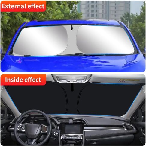 Car Sun Shade for Ford Edge 2015 2016 2017 2018 2019 2020 2021 2022 2023 2024 SUV Auto Interior Accessories Front Windshield Sunshade Foldable Insulation Protector Window Curtains Cover Visor in Saudi Arabia