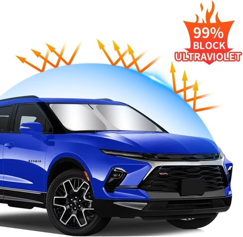 Car Sun Shade for Ford Edge 2015 2016 2017 2018 2019 2020 2021 2022 2023 2024 SUV Auto Interior Accessories Front Windshield Sunshade Foldable Insulation Protector Window Curtains Cover Visor in Saudi Arabia
