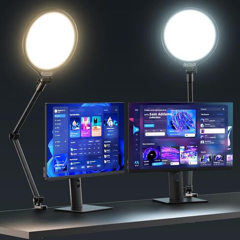 2 حزمة LED Video Light Kit ، إضاءة التصوير الفوتوغرافي Ubeesize ، 13 "أضواء استوديو مع حامل ثلاثي القوائم وحامل ترايبود وحاملات ترايبود ، إضاءة بودكاست لتسجيل الفيديو ، المكياج ، البث المباشر ، Tiktok ، YouTube in Kuwait