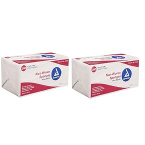 Dynarex Non-Woven Sponges, Non-Sterile, Gauze, for Cleansing, Prepping and Dressing, Highly-Absorbent, Less Linting, 2-Pack, 4"x 4", 4 Ply, 400 Sponges in Saudi Arabia