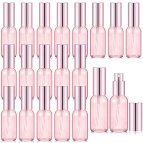Tessco for you 20 Pcs 3.4 oz/100 ml Glass Spray Bottles Empty Perfume Atomizer Refillable Clear Decorative Empty Bottles with Fine Mist Sprayer Pump for Face Body Travel(Gold) in Kuwait