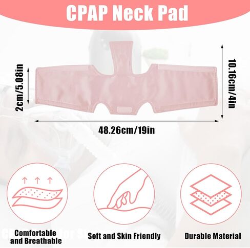 Satin CPAP Neck Pad for CPAP Headgear Straps, Breathable CPAP Covers, Comfort CPAP Strap Cushions, CPAP Mask Strap Covers for Reducing Headgear Pressure and Cheeking Red Marks (Dark Blue) in Kuwait