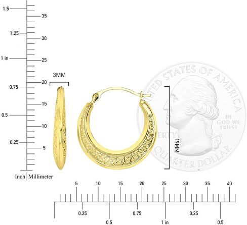 14 كيلو أصفر الذهب 2x14mm-23mm مصقول مصقول مفتاح مفتاح التصميم خفيفة الوزن أقراط in Saudi Arabia