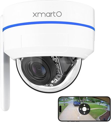Xmarto [2-pack AI Tracking Dome Cam] 2K HD Metal Dome PTZ Wireless Security Camera مع تتبع تلقائي ، وصوت ثنائي الاتجاه والرؤية الليلية (كاميرا واي فاي مستقلة ، DPM3034-Q2) in Kuwait