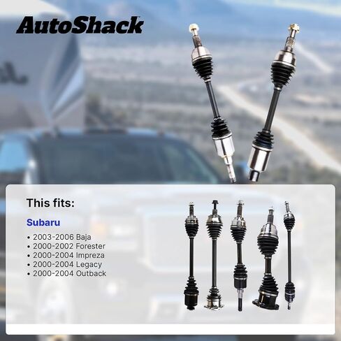 مجموعة عمود محور محور CV Autoshack من 200-2002 Subaru Forester AWD 2000-2004 Subaru Impreza AWD 2000-2004 سوبارو ميركي AWD و RADEGENGER DSK166166 in Saudi Arabia