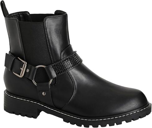 City Chic Women's WIDE FIT Texas Ankle Boot, Black in Saudi Arabia