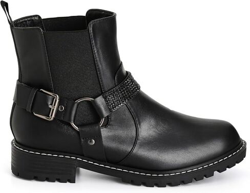 City Chic Women's WIDE FIT Texas Ankle Boot, Black in Saudi Arabia
