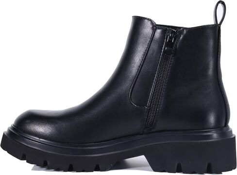 Women's Ultra-Light Chelsea Boots with Plush Fleece Lining – Featherweight Sole, Chunky Heel, Slip-On Elastic Ankle Booties for All-Day Comfort in Saudi Arabia