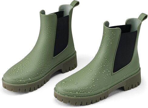 Hisea Chelsea Rain Boots Women Women Otgy Garden Boots for Women Short Rubber Boot Outdoor في الهواء الطلق in Kuwait