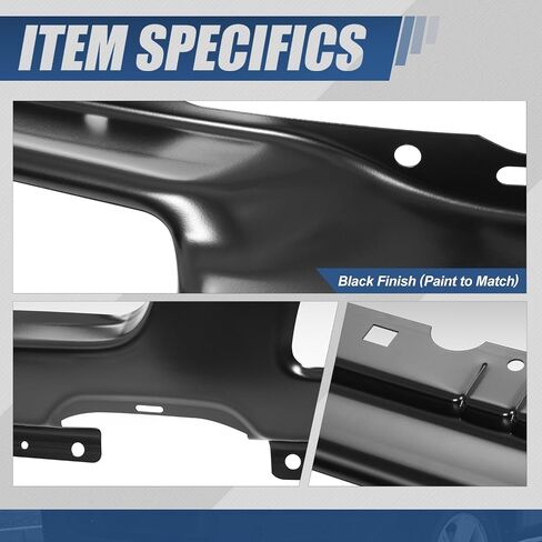 Auto Dynasty Front Bumper Replacement Face Bar Compatible with 2004 2005 2006 Ford F-150, with Fog Light Cutouts, Paint to Match Black, FO1002391 in Kuwait