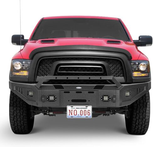 HOOKE ROAD RAM 1500 REBEL WIDTH WIDTH FRONT PROMPER W/WINCH PLATE & LED LIGHTS لـ DODGE RAM 1500 REBEL 2015 2017 2017 in Saudi Arabia