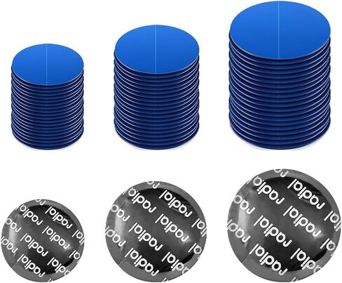 90PCS Tire Repair Patch, 32mm 42mm 58mm Rubber Tyre Puncture for Fast Repair, Round Auto Tire Repair Tool for Car Truck Motorcycle Inner Tire, Universal Car Accessories in Kuwait