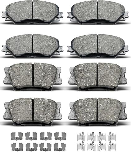 D1210 D1212 8pcs Ceramic Front Rear Brake Pads With Clips Fit For 2010-2012 For Lexus HS250h,2006-2018 For Toyota RAV4 in Saudi Arabia