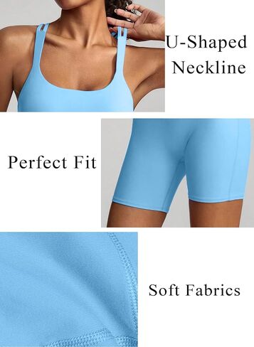 Unthewe Women's Criss Cross Back Workout Romper Athletic One Piece Bodysuit Yoga Shorts Jumpsuits Padded in Saudi Arabia