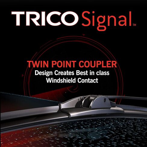 TRICO Signal Premium Silicone 26 " + 17" استبدال أدوات الزجاج الأمامي شفرات الشعاع مع مؤشر الأداء التنبئي الحصري وعمر أطول 3x لنماذج مركبة مختارة ، 2 عبوة in Saudi Arabia