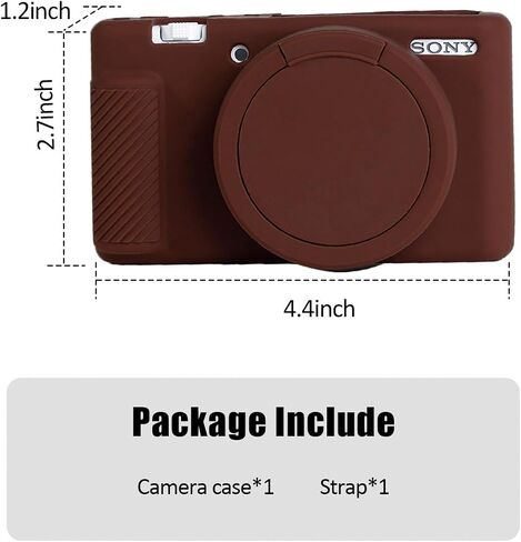 Case for ZV-1 Vlog Camera, EONORY Anti-Scratch Slim Fit Soft Sleeve ZV-1 Camera Silicone Cover with Strap Wrist for Sony ZV-1 Digital Camera (Black) in Saudi Arabia