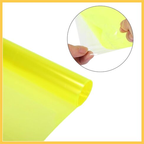 Vinyl Air Tint Wrap Film Protection Roll 30x120cm 12x47 Inch for Car Headlight Taillight Fog Light Sider Marker Light Fluorescent Yellow Auto Replacement Parts in Saudi Arabia