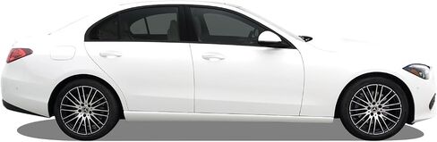 SlickMod Chrome Delete Blackout Vinyl Overlay for 2022-2024 Mercedes C Class Sedan Window Trim (Satin Black) in Saudi Arabia