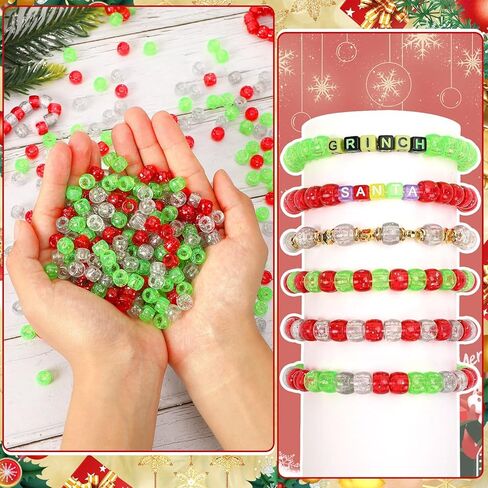 UPINS 1200Pcs Fall Pony Beads, Autumn Thanksgiving Pony Beads for Jewelry Making Yellow Orange Red Brown Pony Beads Thanksgiving Party Decoration Necklace Bracelets Hair Crafts Supplies in Kuwait