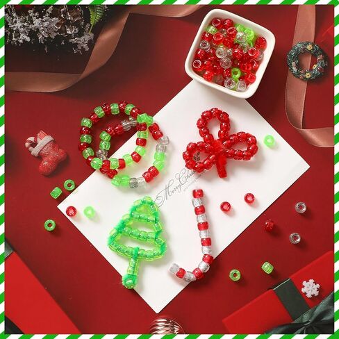 UPINS 1200Pcs Fall Pony Beads, Autumn Thanksgiving Pony Beads for Jewelry Making Yellow Orange Red Brown Pony Beads Thanksgiving Party Decoration Necklace Bracelets Hair Crafts Supplies in Kuwait