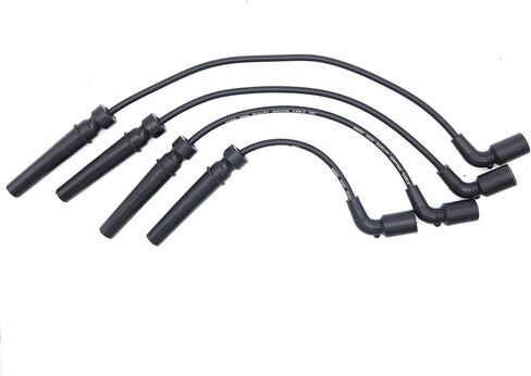 55400 Ignition Spark Slug Wires مجموعة من 4 متوافقة مع شيفروليه أفيو 2004-2018 ، AVEO5 2006-2008 ، Daewoo Lanos 1999-2002 ، Pontiac Wave 2005-2008 ، Wave5 2005-2007 ، Suzuki Swift+ 2004-2007 in Saudi Arabia