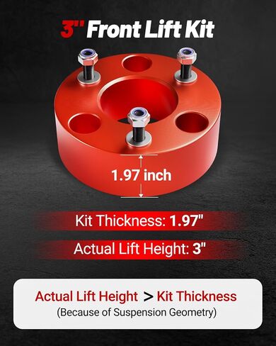 EVIL ENERGY 2.5 inch Leveling Lift Kit For 2004-2023 F150 2WD 4WD, 2.5" Front Suspension Forged Strut Spacers Red in Kuwait