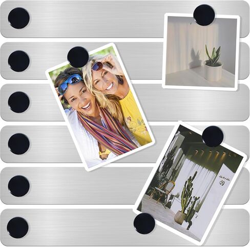 ZDZBLX Magnetic Board Magnet Bulletin Board Bar Frameless Stainless Iron Board Strips, Metal Magnet Boards Magnetic Strips with Adhesive Backing Memo Board with 10 Black Magnet for School Office, 5Pcs in Saudi Arabia