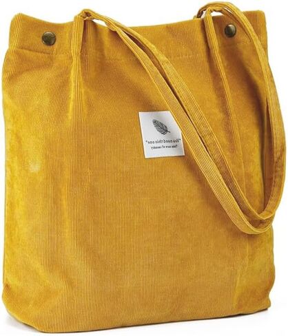 حقيبة حمل قماشية للنساء، حقيبة حمل مبطنة ذات سعة كبيرة مع جيوب داخلية، أنيقة ومتينة، قابلة لإعادة الاستخدام in Kuwait