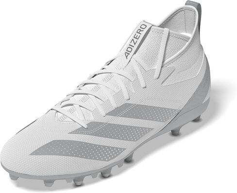 Adidas Men's Adizero Impact.2 حذاء كرة قدم أمريكي ، أبيض/فضية معدني/أبيض ، 15 in Saudi Arabia