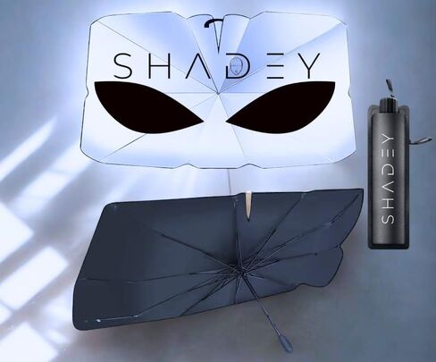 Retractable Car Sunshade for Windshield, Foldable, UV Protection Car Cover, Outdoor Use, Perfect for Sedans SUV's and Coupes (Classic Black) in Kuwait