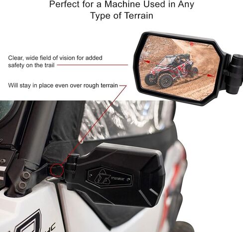 TUSK PIVOT PIVOT UTV Mirror Kit W/A-Pillar Mounts for Honda Talon 1000r Fox Live Valve 2021-2024 in Saudi Arabia