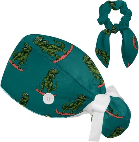 Working Cap + Hair Tie Bouffant Caps Tie Back Hat with Sweatband Scrub Hat Bee Turban Cap in Saudi Arabia