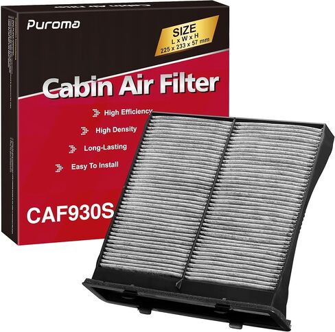 Puroma Cabin Air Filter with Activated Carbon, Replacement for CP374, CF10374, CAF1765, CAF7765, Tacoma, Dodge Dart, Pontiac Vibe, 87139-YZZ09 and 88508-04010, Chrysler: 68164981AA in Kuwait