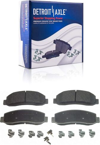 Detroit Axle - Front Brake Kit for 05-12 Ford F-250 Super Duty, 05-07 F-350 Super Duty, Disc Brake Caliper Ceramic Brake Pads 2005 2006 2007 Replacement in Saudi Arabia