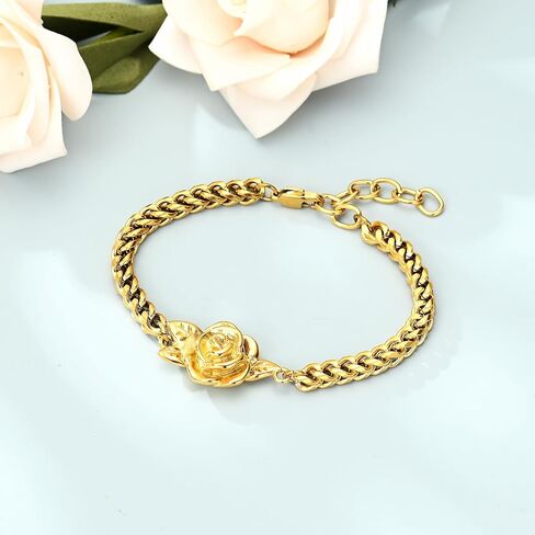 shajwo Cremation Jewelry Rose Flower Urn Bracelet for Human Ashes for Women Girl Adjustable Memorial Keepsake Link Bracelet in Saudi Arabia