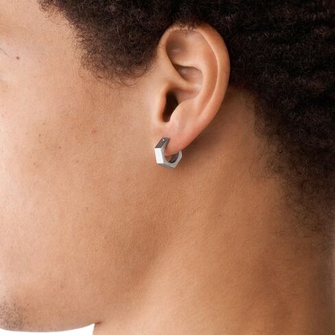 Diesel All Gender Silver Stainless Steel Cuff Earring (Model: DX1316040) in Kuwait