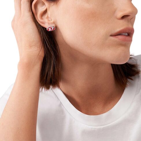 Diesel All Gender Silver Stainless Steel Cuff Earring (Model: DX1316040) in Kuwait